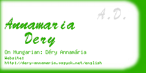 annamaria dery business card